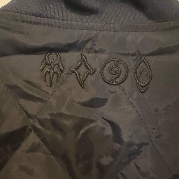 World of Warcraft Shadowlands J!NX Navy Bomber Jacket Brand New 4x runs small - Picture 2 of 7